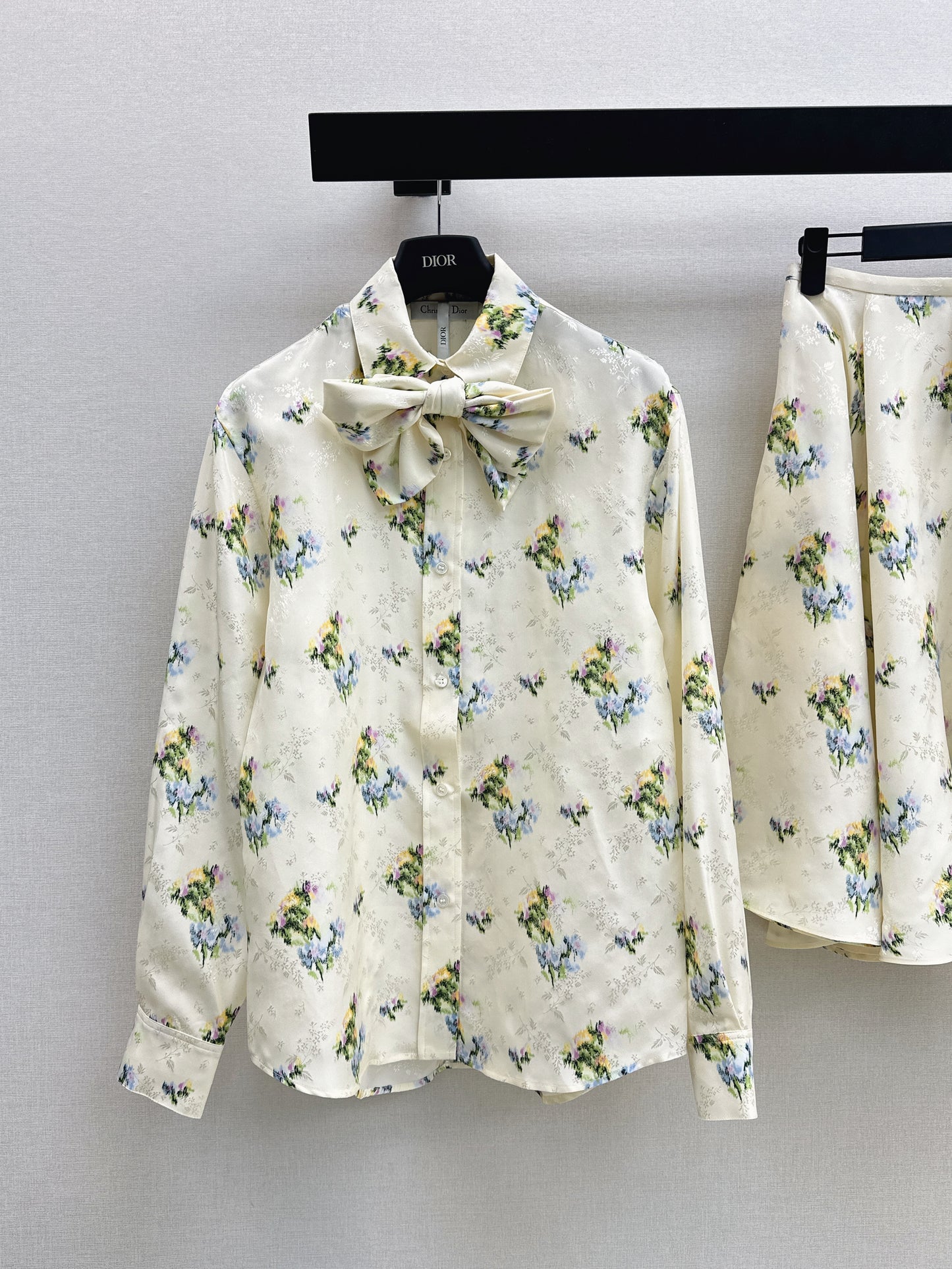 26ss Jacquard Floral Shirt / Skirt