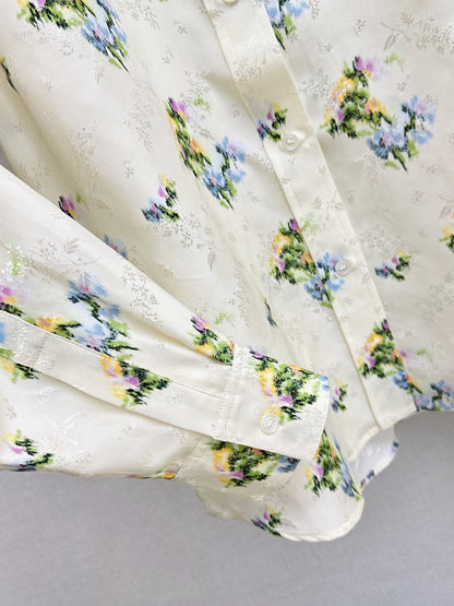 26ss Jacquard Floral Shirt / Skirt