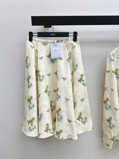 26ss Jacquard Floral Shirt / Skirt