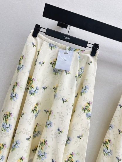 26ss Jacquard Floral Shirt / Skirt