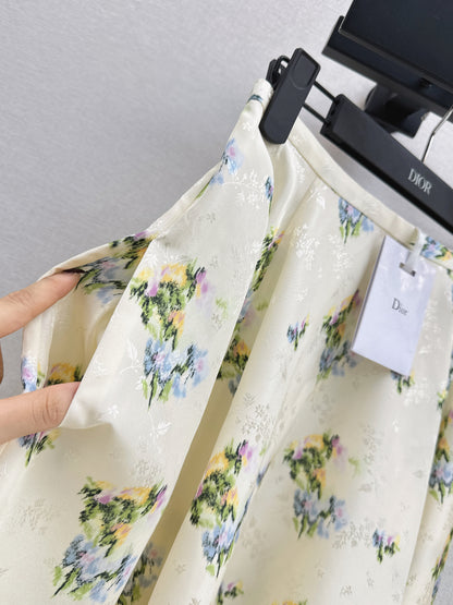 26ss Jacquard Floral Shirt / Skirt