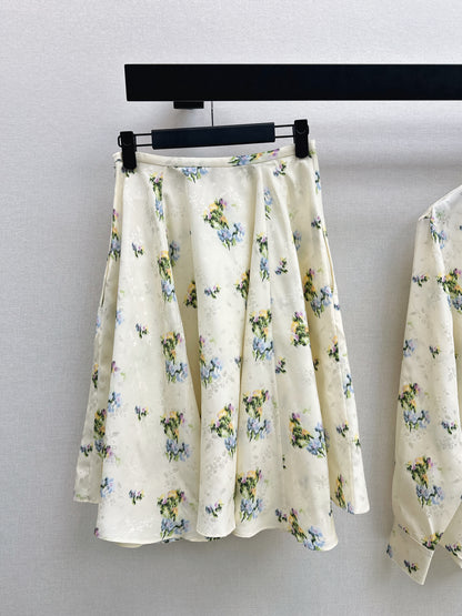 26ss Jacquard Floral Shirt / Skirt