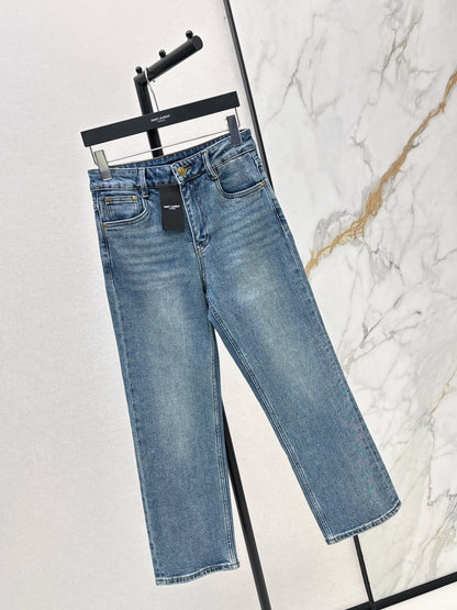 26ss Slim-Fit Nine-Point Jeans