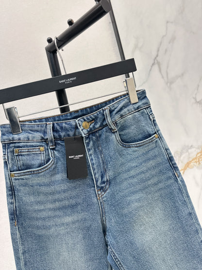 26ss Slim-Fit Nine-Point Jeans
