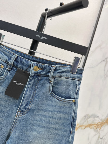 26ss Slim-Fit Nine-Point Jeans