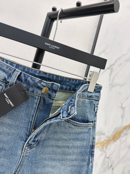 26ss Slim-Fit Nine-Point Jeans