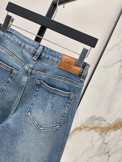 26ss Slim-Fit Nine-Point Jeans