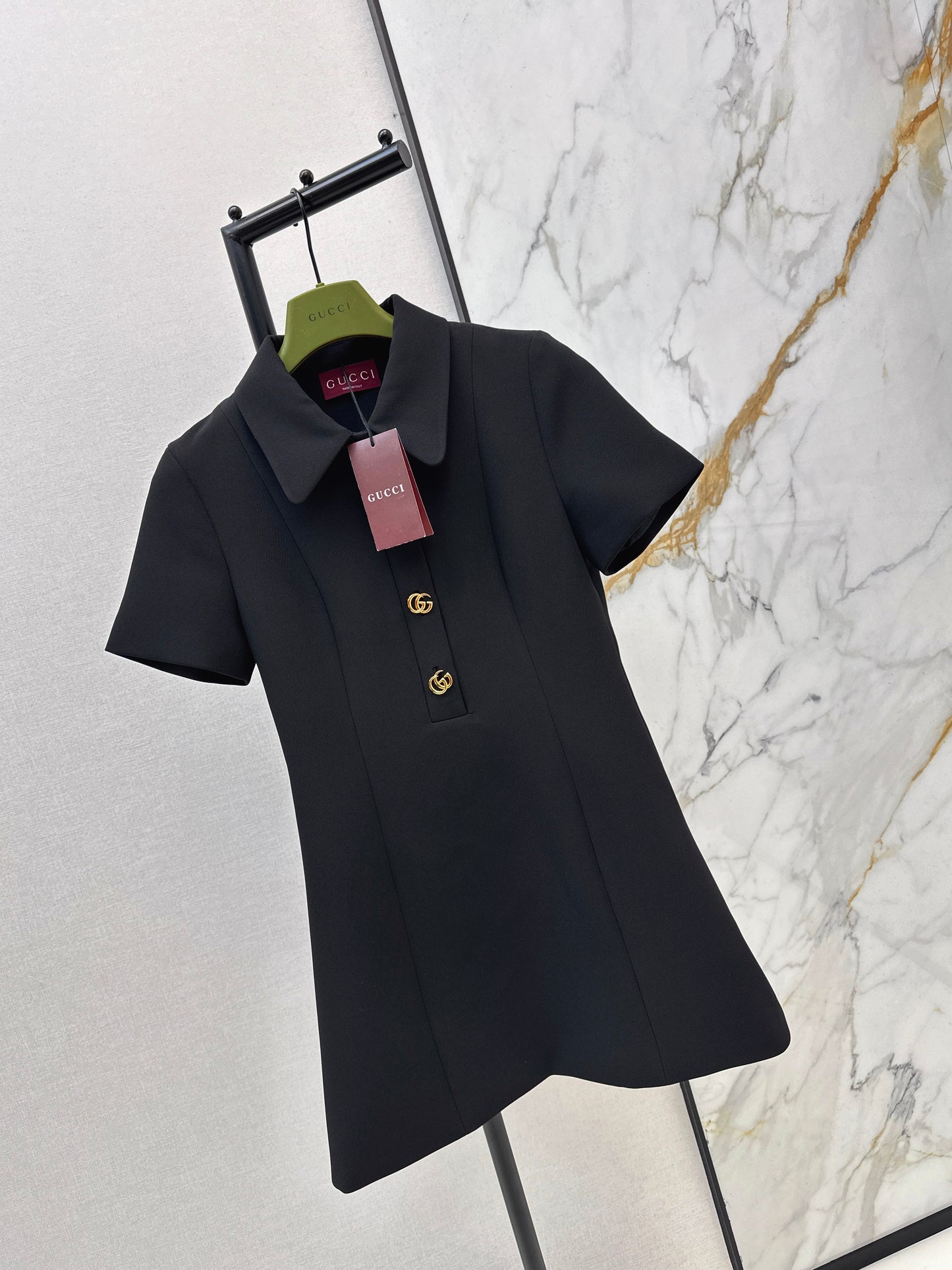 26ss Hardware Decorative Lapel Dress