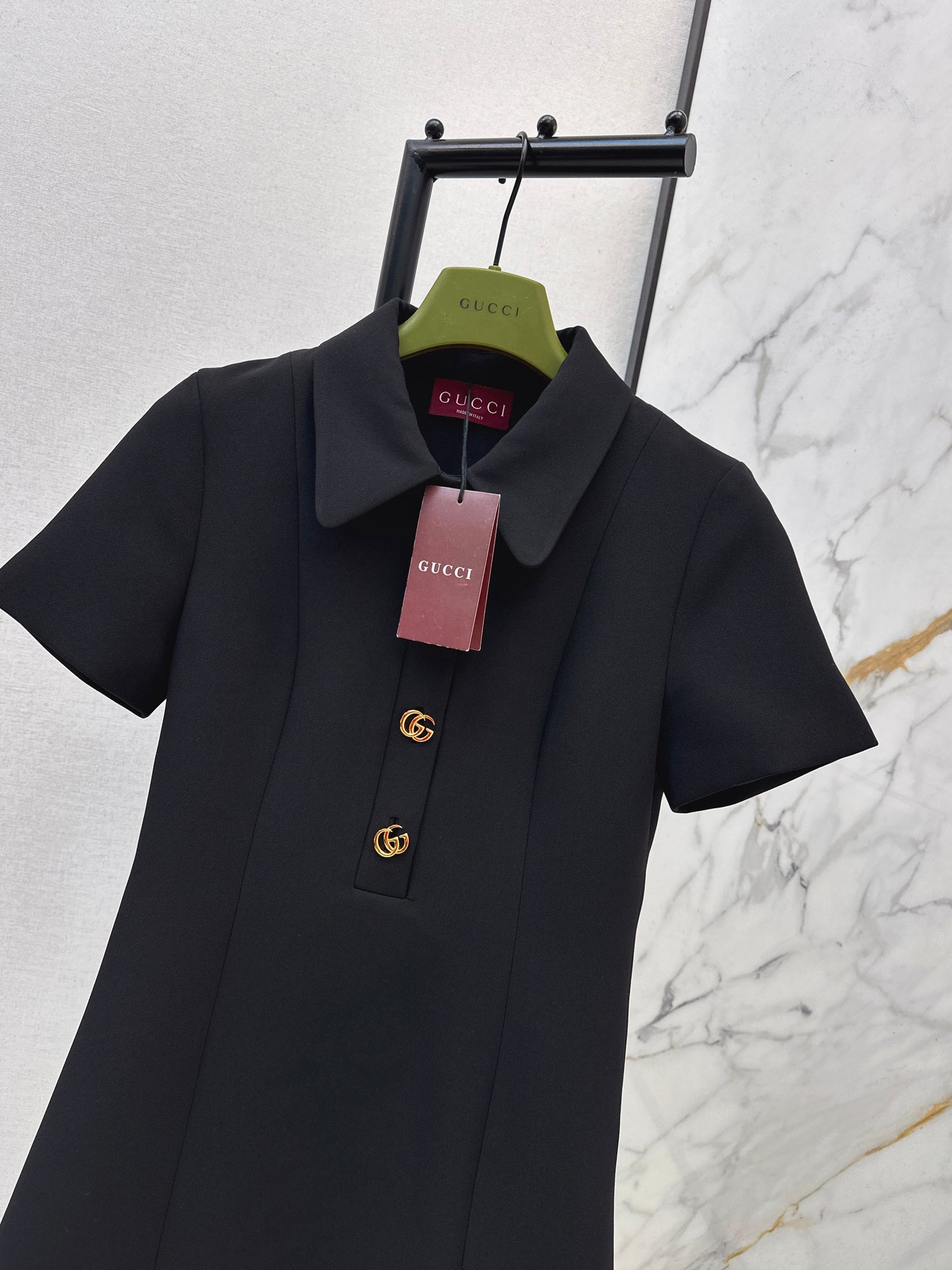 26ss Hardware Decorative Lapel Dress