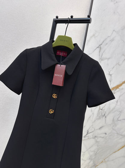 26ss Hardware Decorative Lapel Dress