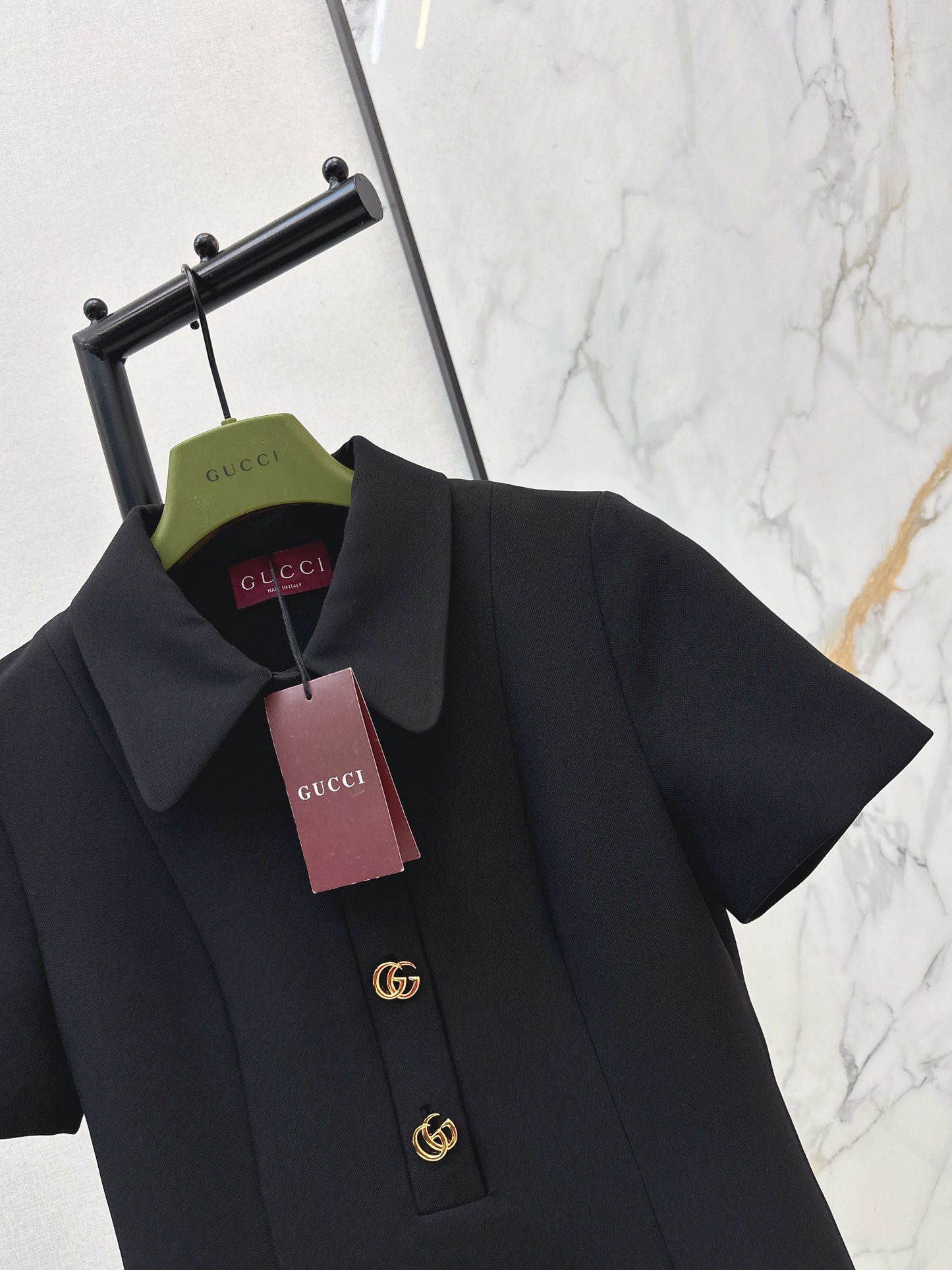 26ss Hardware Decorative Lapel Dress