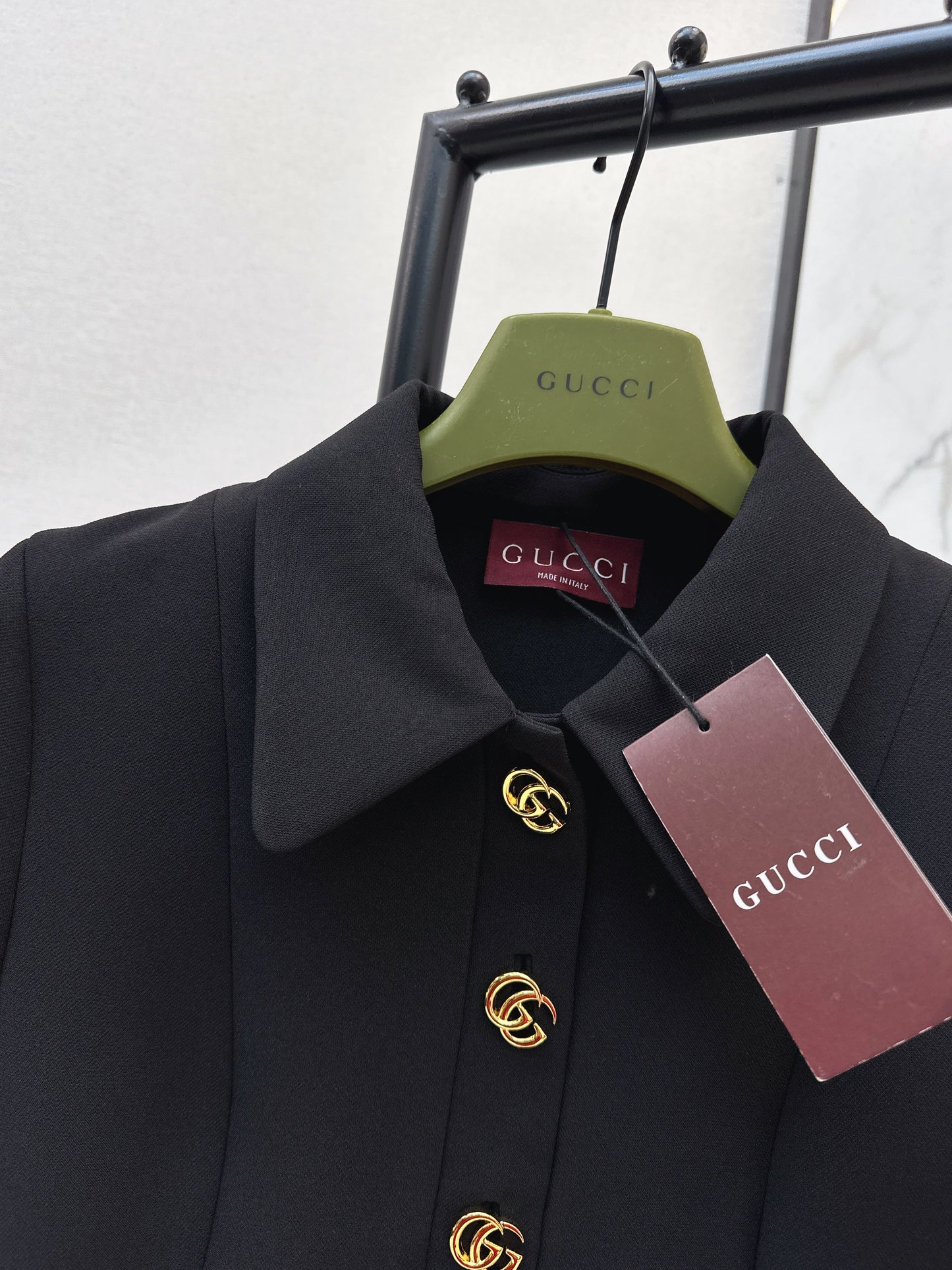 26ss Hardware Decorative Lapel Dress