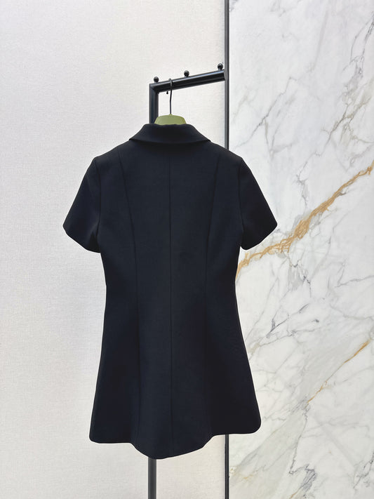 26ss Hardware Decorative Lapel Dress