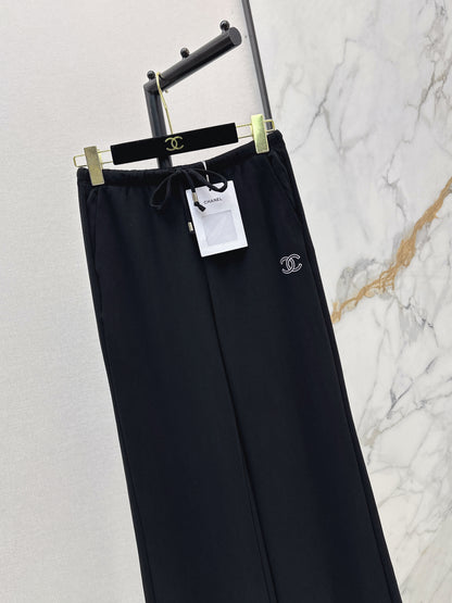 26ss Embroidered Straight-Leg Pants