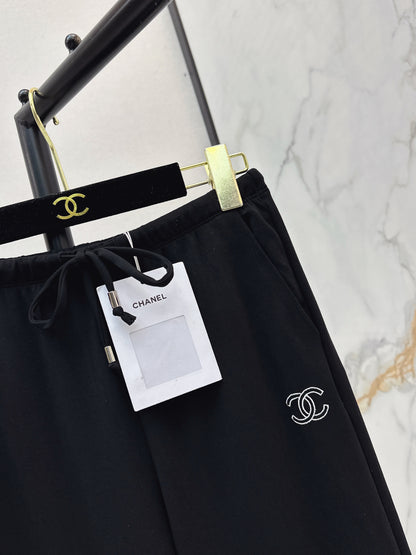 26ss Embroidered Straight-Leg Pants