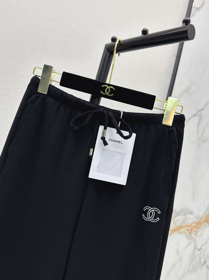 26ss Embroidered Straight-Leg Pants