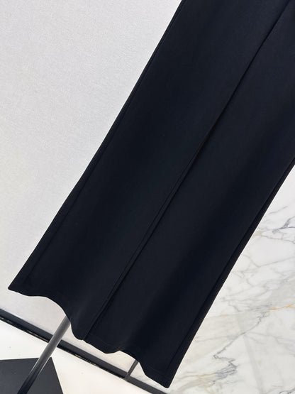26ss Embroidered Straight-Leg Pants