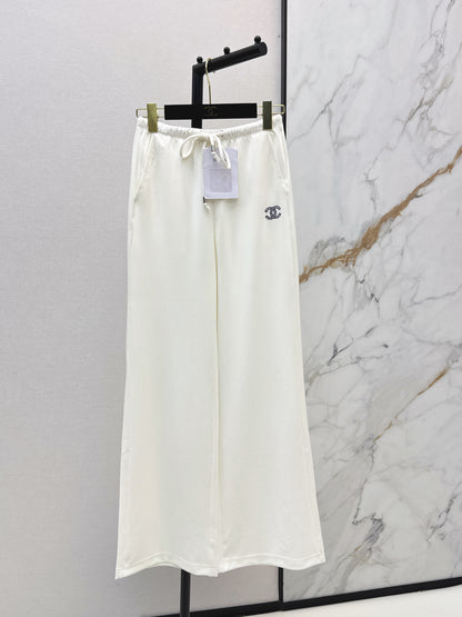 26ss Embroidered Straight-Leg Pants