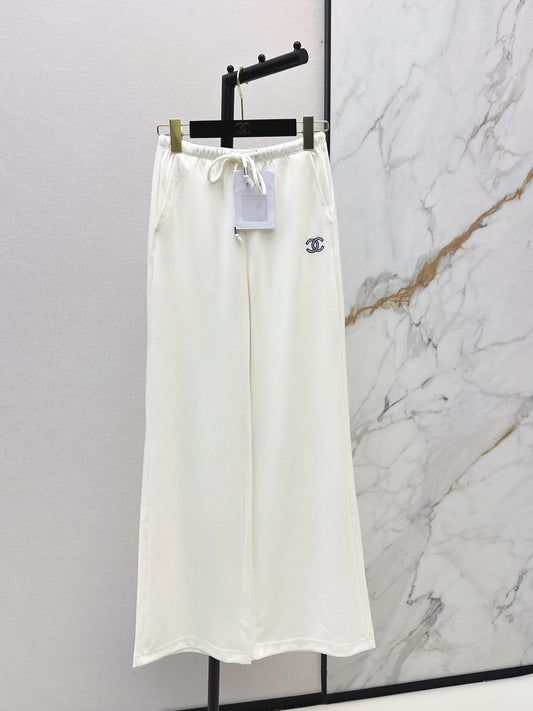 26ss Embroidered Straight-Leg Pants