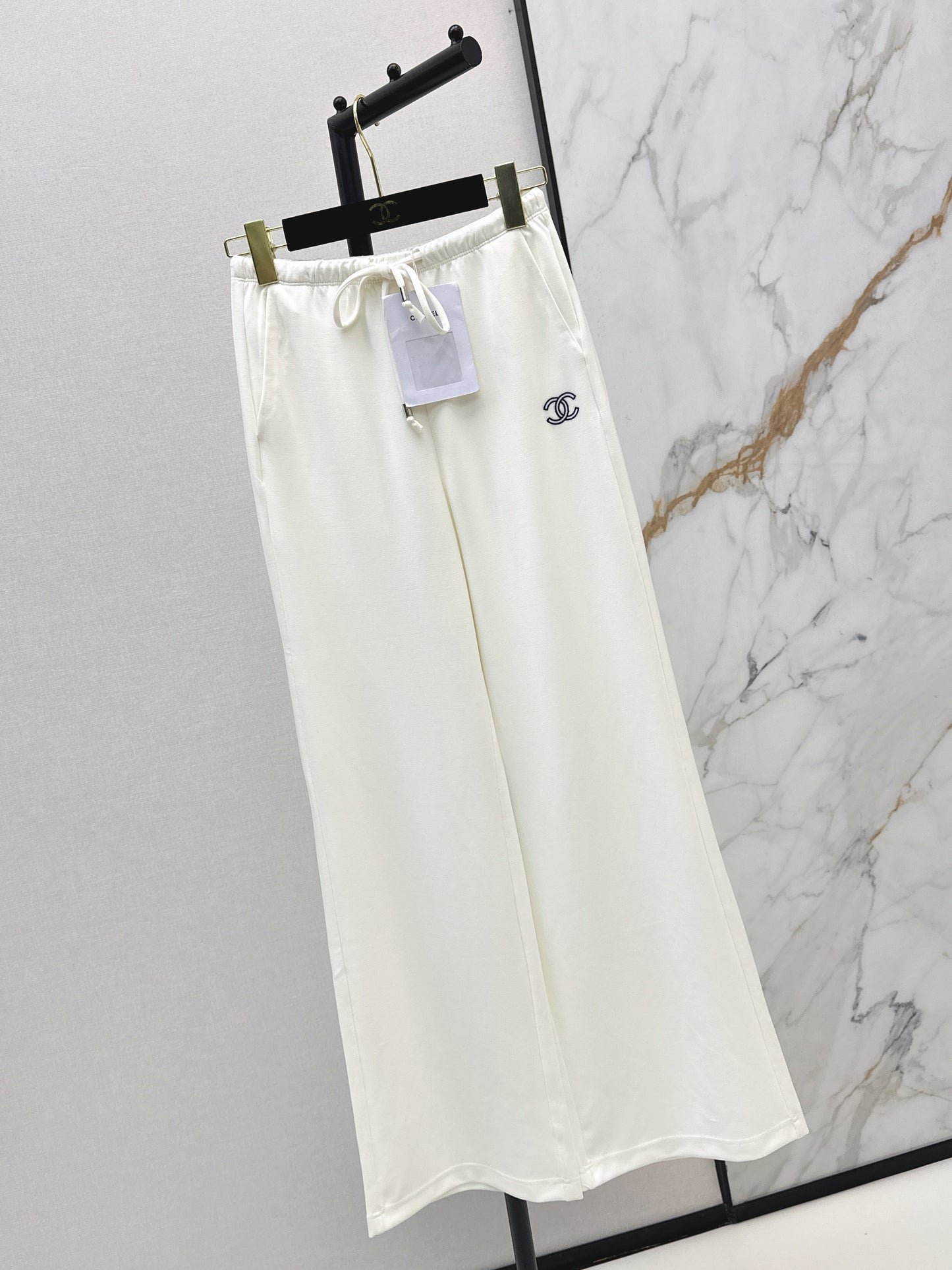 26ss Embroidered Straight-Leg Pants