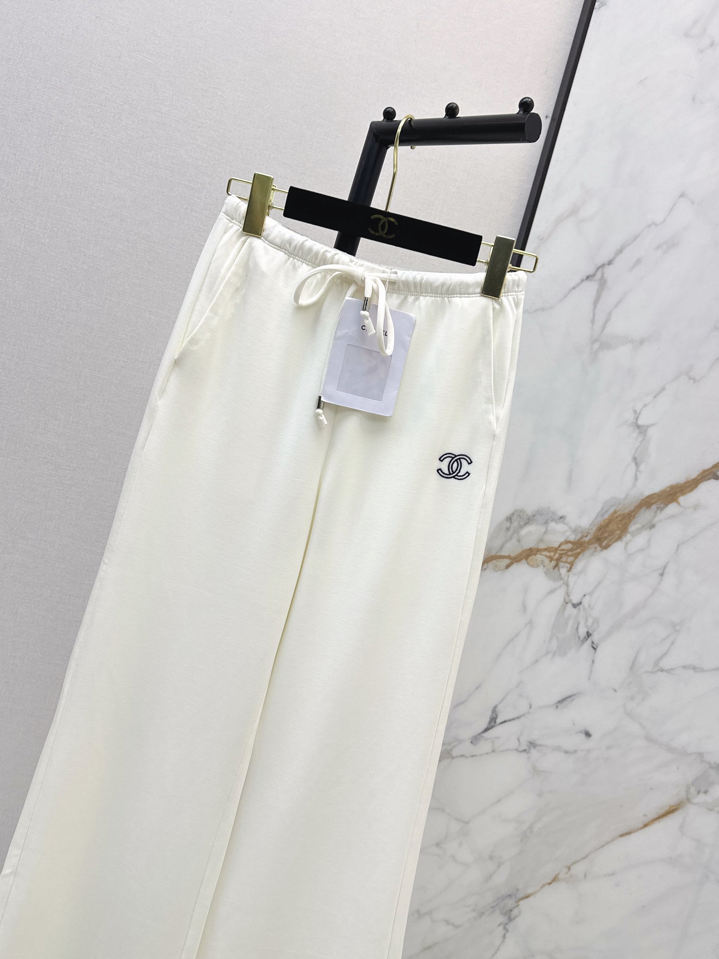 26ss Embroidered Straight-Leg Pants