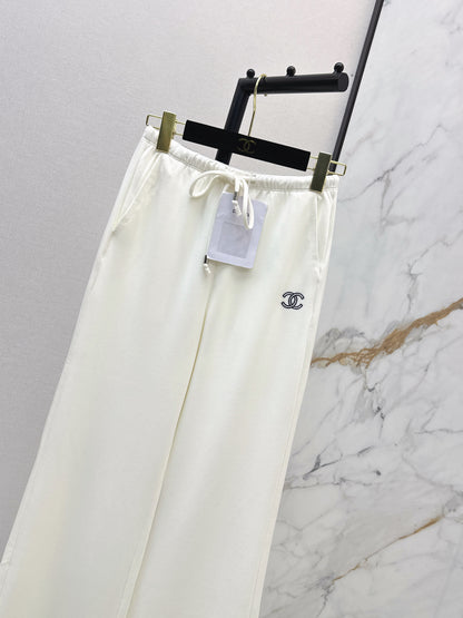 26ss Embroidered Straight-Leg Pants