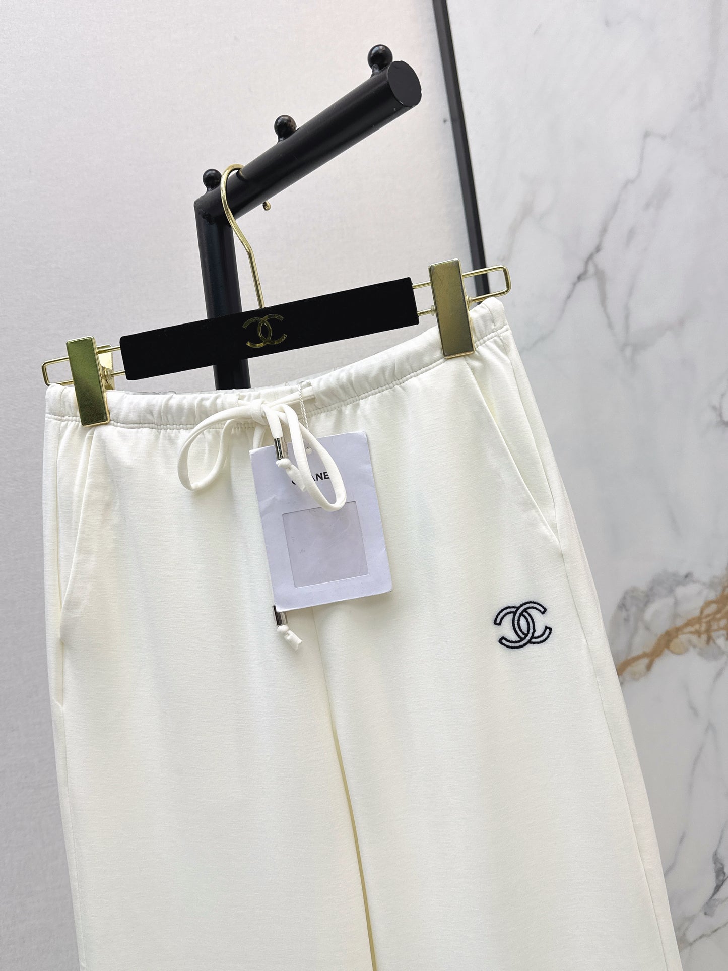 26ss Embroidered Straight-Leg Pants