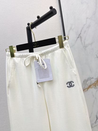 26ss Embroidered Straight-Leg Pants