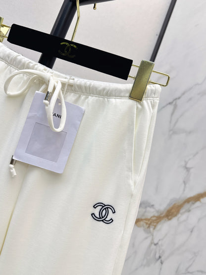 26ss Embroidered Straight-Leg Pants