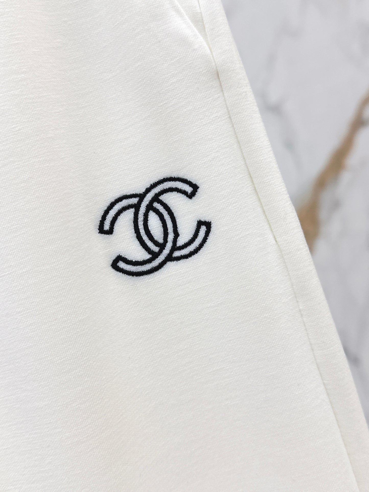 26ss Embroidered Straight-Leg Pants