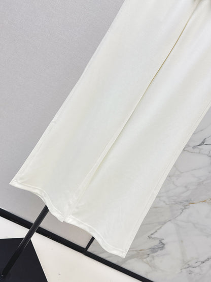 26ss Embroidered Straight-Leg Pants