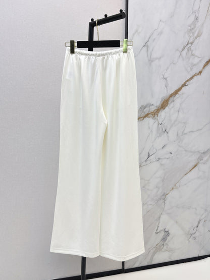 26ss Embroidered Straight-Leg Pants