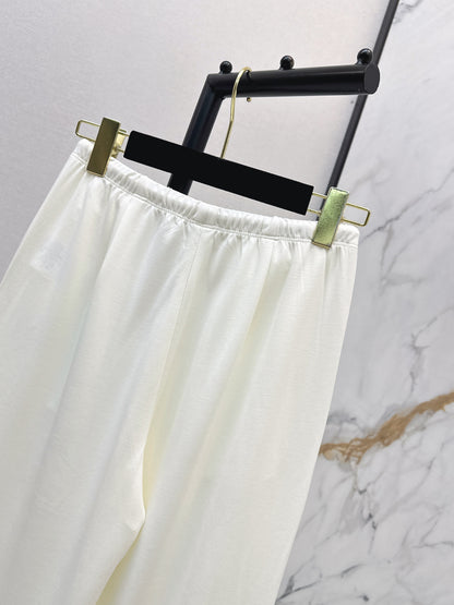 26ss Embroidered Straight-Leg Pants