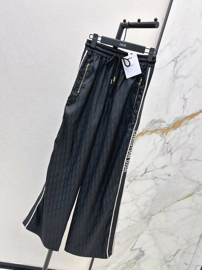 26ss Jacquard elastic waist straight pants