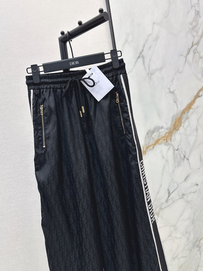 26ss Jacquard elastic waist straight pants