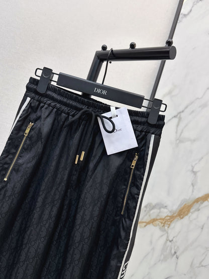 26ss Jacquard elastic waist straight pants