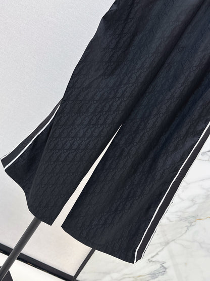 26ss Jacquard elastic waist straight pants
