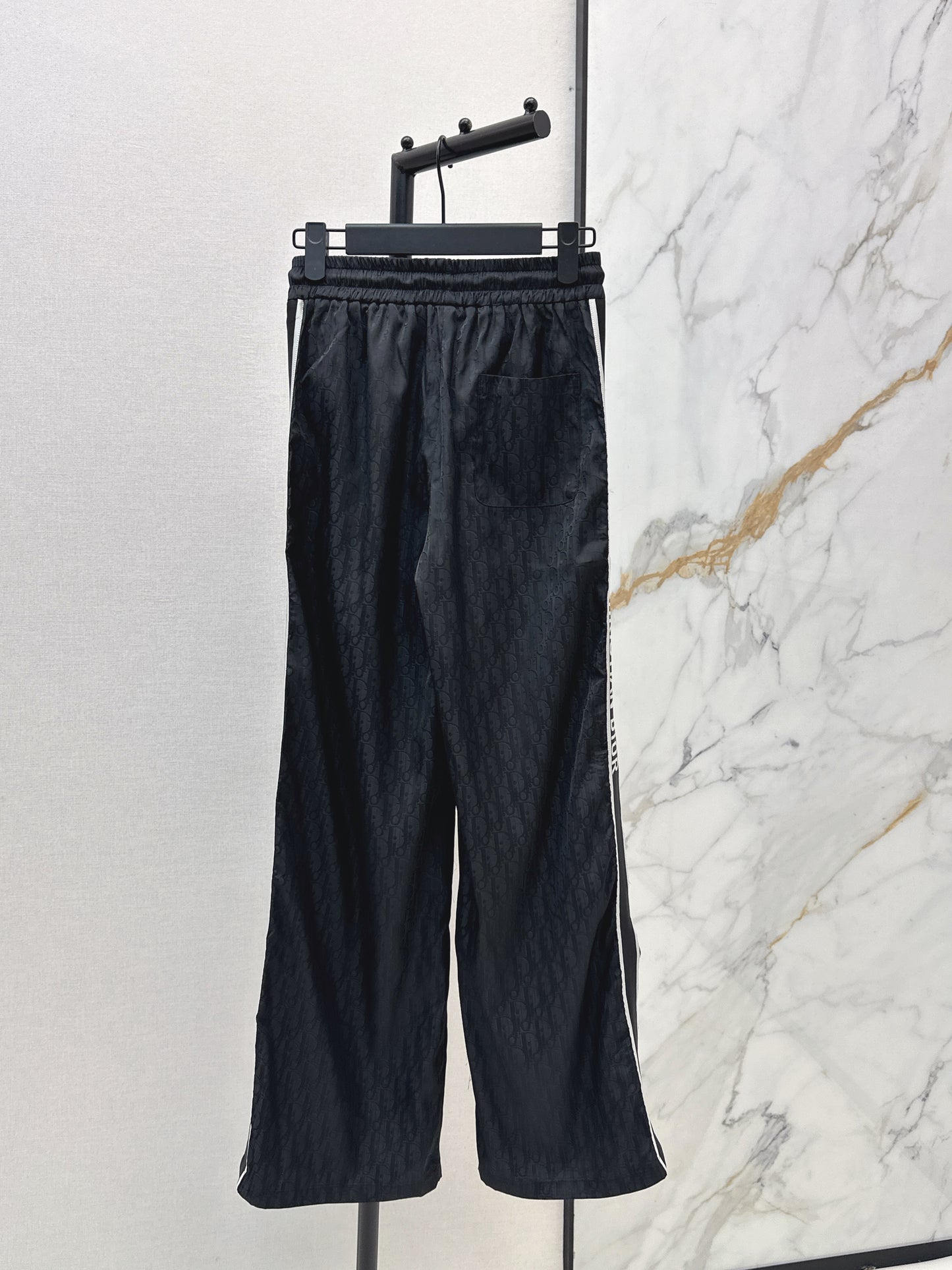 26ss Jacquard elastic waist straight pants