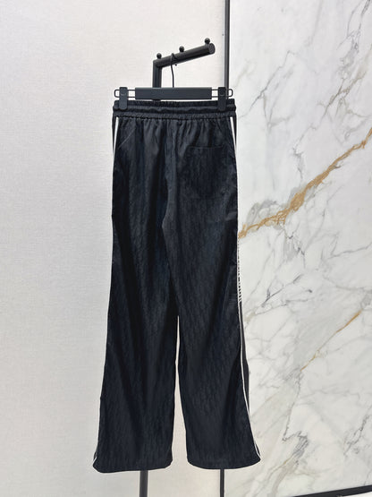 26ss Jacquard elastic waist straight pants