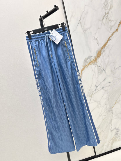 26ss Jacquard elastic waist straight pants