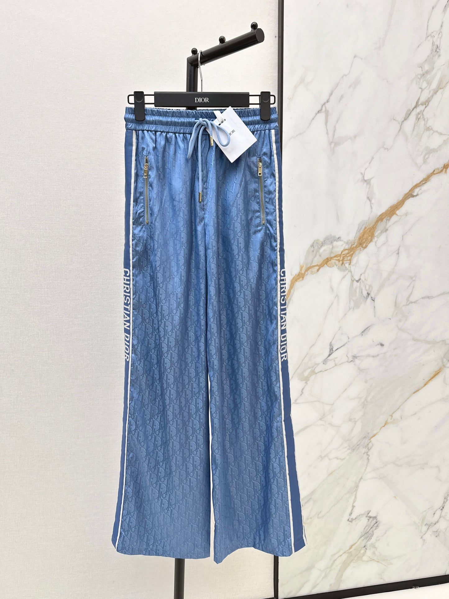 26ss Jacquard elastic waist straight pants