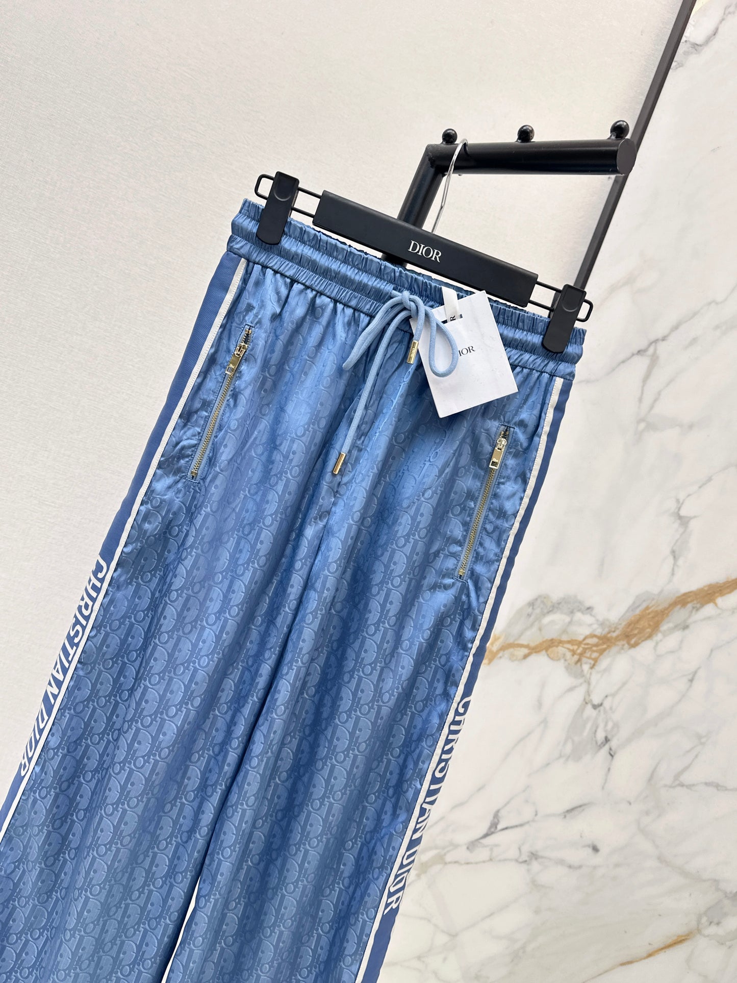 26ss Jacquard elastic waist straight pants