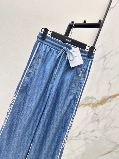 26ss Jacquard elastic waist straight pants
