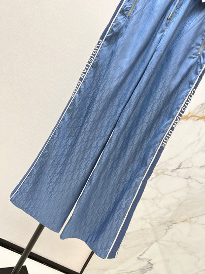 26ss Jacquard elastic waist straight pants