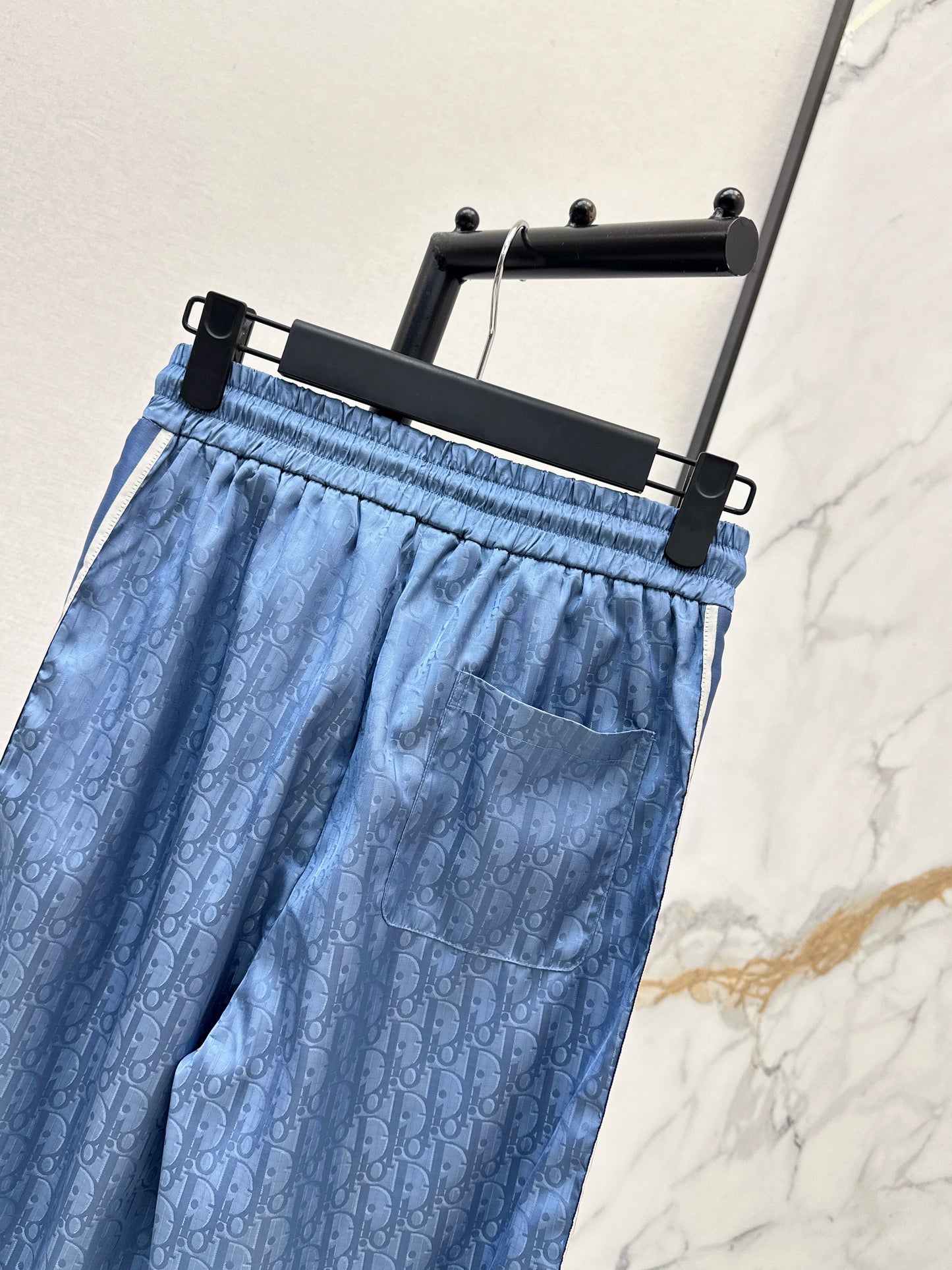 26ss Jacquard elastic waist straight pants