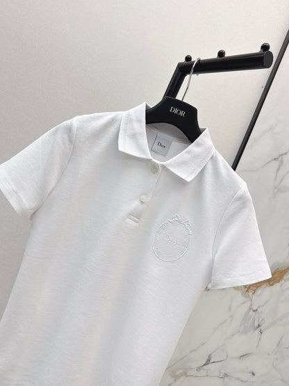26ss Embroidered Collar Polo T-Shirt