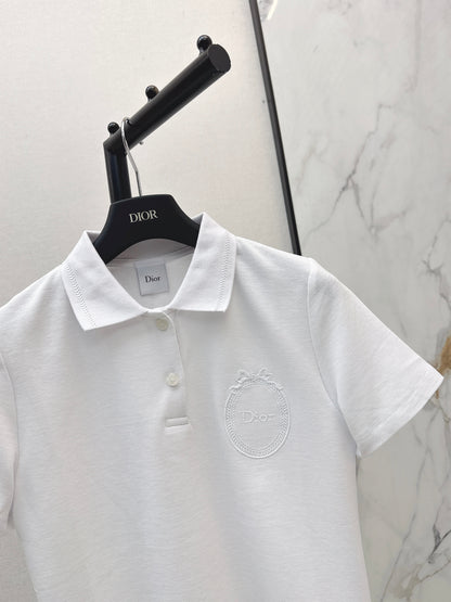 26ss Embroidered Collar Polo T-Shirt