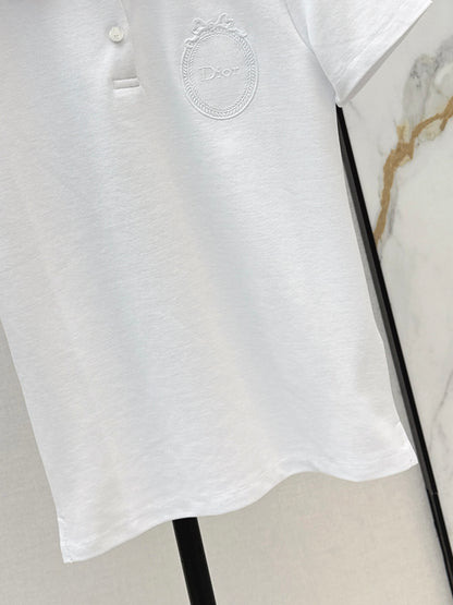 26ss Embroidered Collar Polo T-Shirt