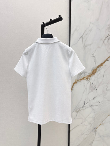 26ss Embroidered Collar Polo T-Shirt