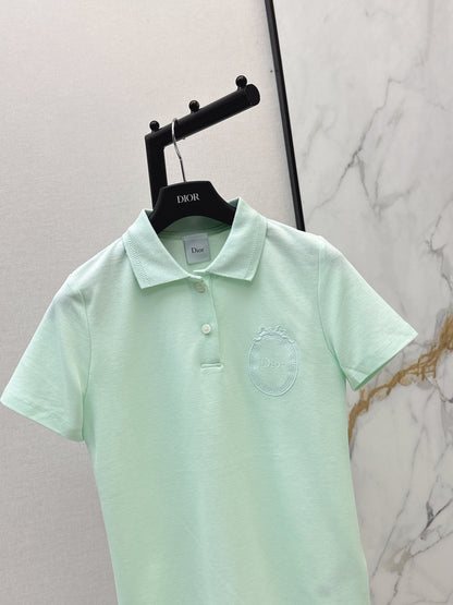 26ss Embroidered Collar Polo T-Shirt